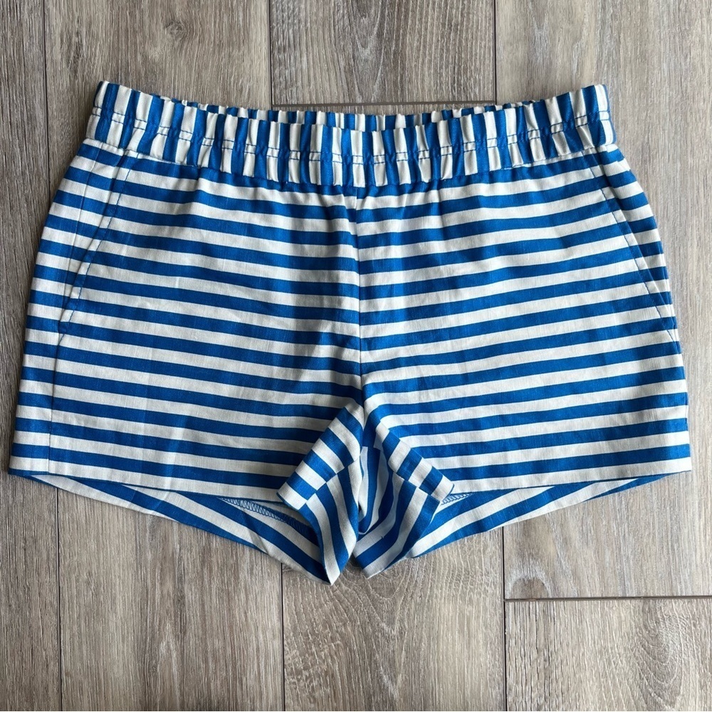 J. Crew Factory Blue and White Athletic Shorts